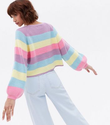 Pastel striped clearance cardigan