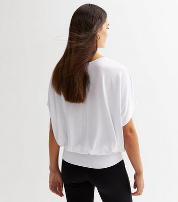 White cheap batwing blouse