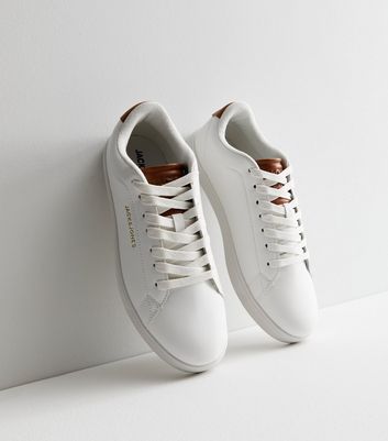 Leather trainers sales