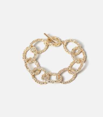 Freedom Gold Textured Chain Bracelet