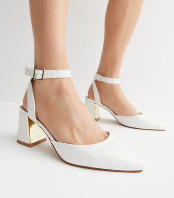 Pointed mid sale block heel