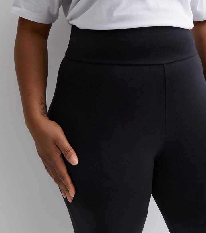 Black Jersey High Waist Leggings