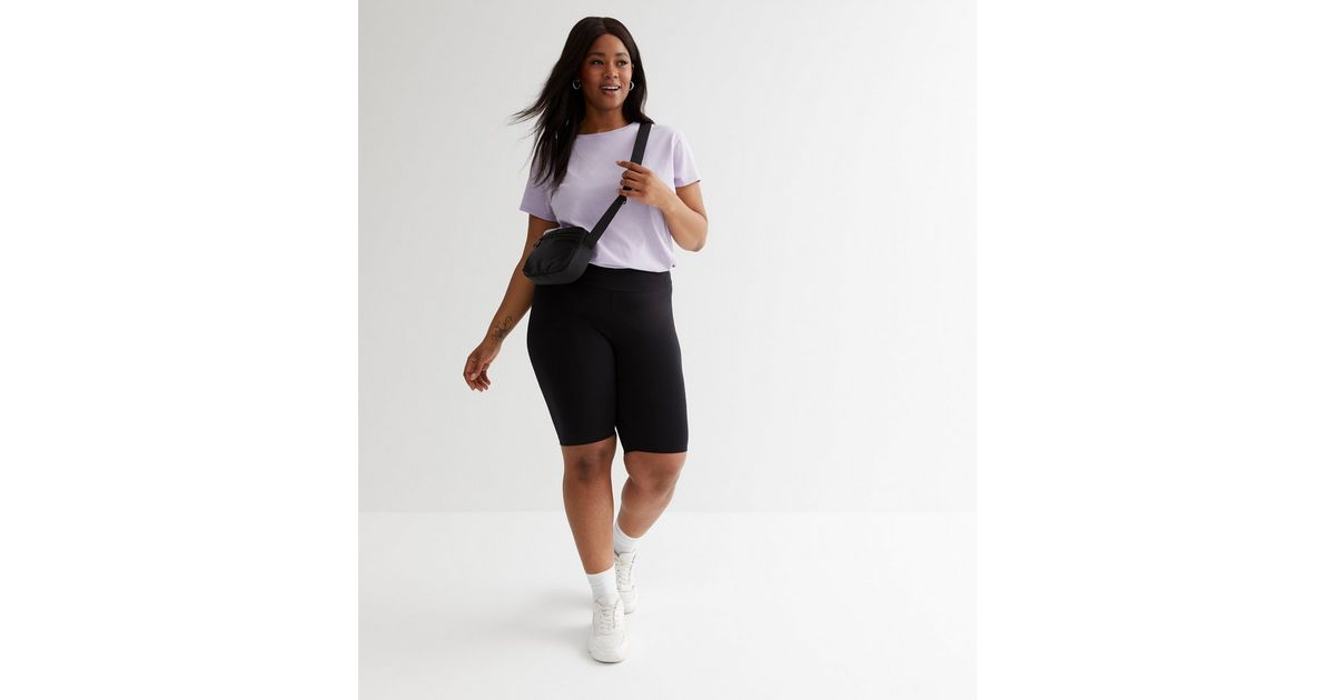 Curves High Waisted Cycling Shorts New Look