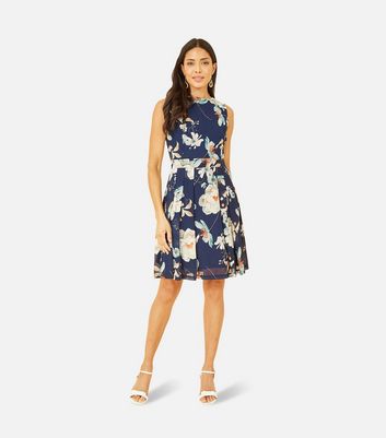 Mela navy 2025 floral dress