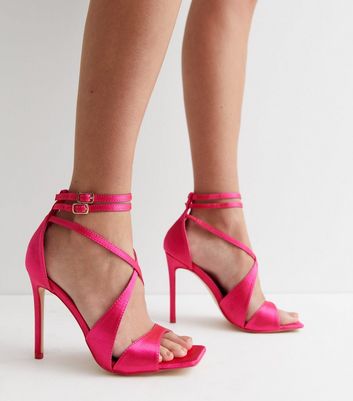 New Look Pink Suedette Ankle Strap Block Heels | Heels, Ankle strap heels,  Fashion shoes