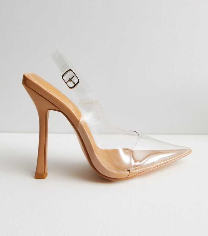 clear pointed toe sandals