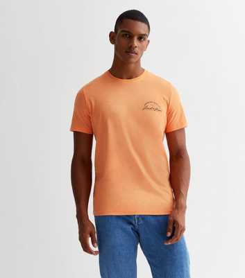 Jack & Jones Bright Orange Crew Neck Logo T-Shirt