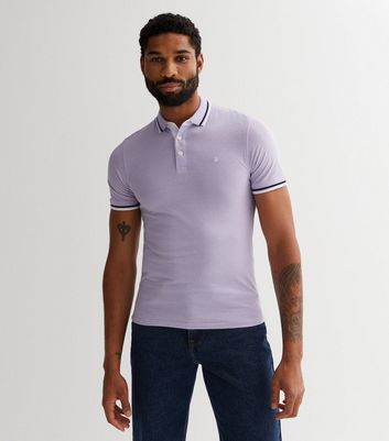 Grey and clearance purple polo shirt