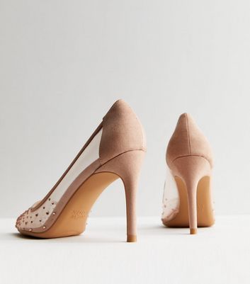 Mesh sale pointed heels