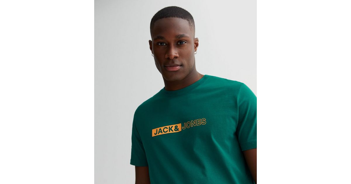 Jack & Jones Green Logo TShirt New Look