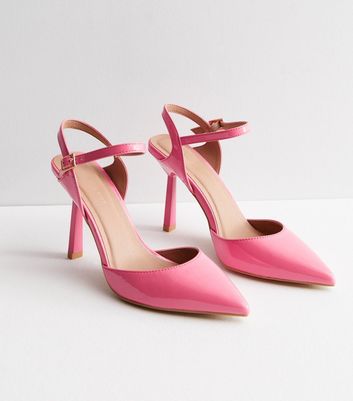 Hot pink 2025 patent heels