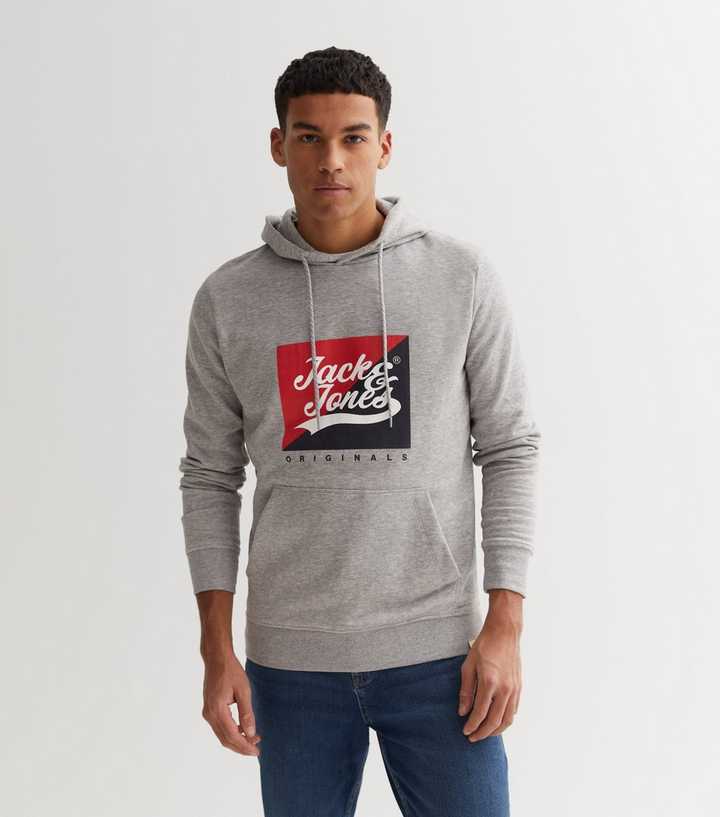 Mens Hoodie Jack & Jones Original Logo Hooded Sweatshirt Pullover