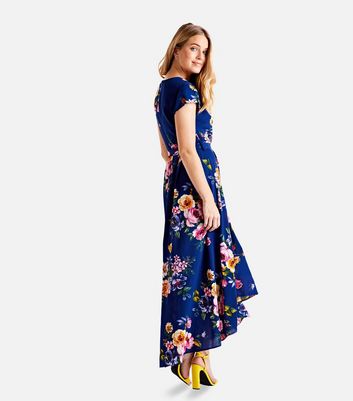 Mela london floral clearance print high low dress