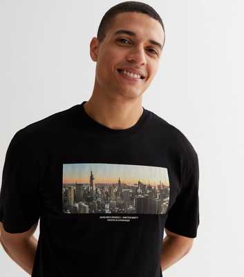 Jack & Jones Black Copenhagen Photo Panorama Logo T-Shirt