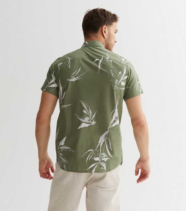 khaki green short sleeve shirt