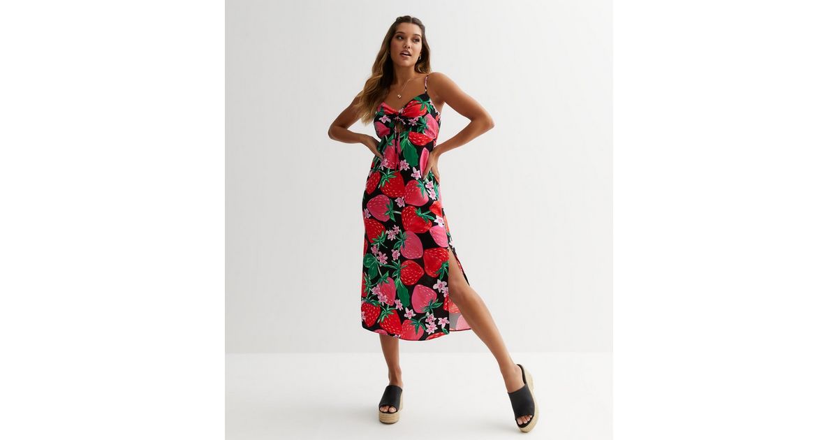 open lace back dress Summer Watermelon