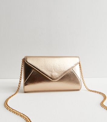 Gold leather evening on sale bag