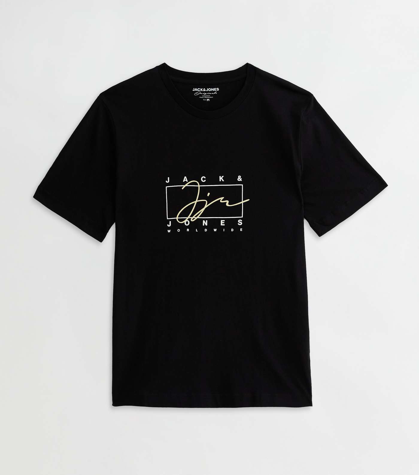 Jack & Jones Black Cotton Jorsplash Logo T-Shirt Image 5