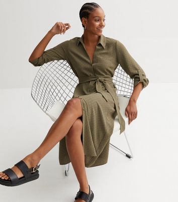 Khaki shirt store dress womens