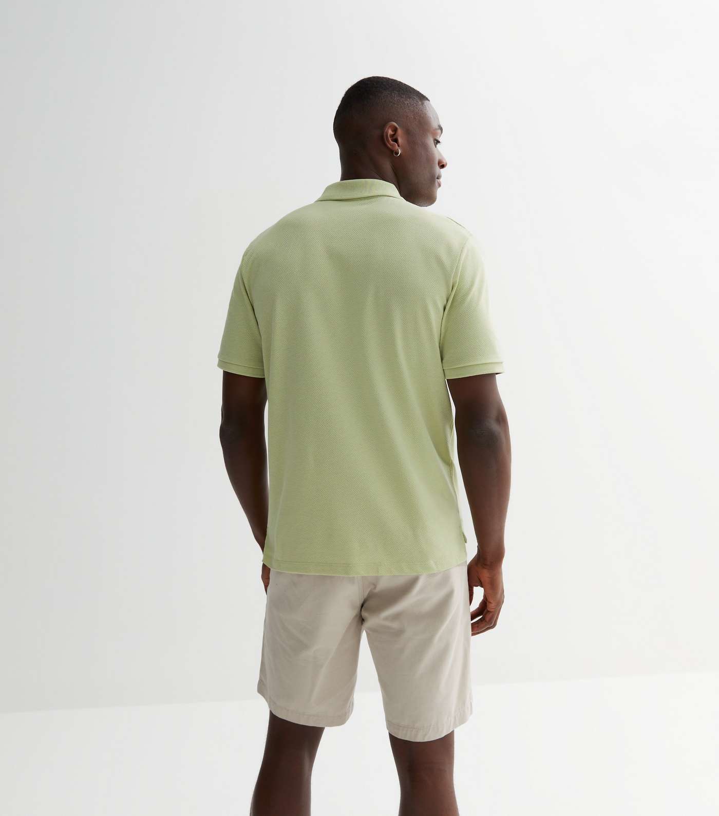 Jack & Jones Light Green Short Sleeve Polo Shirt Image 4