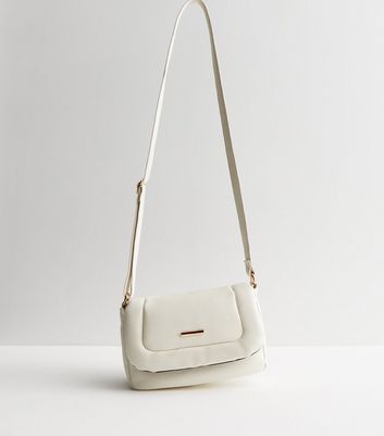 Cream Puffer Cross Body Bag New Look