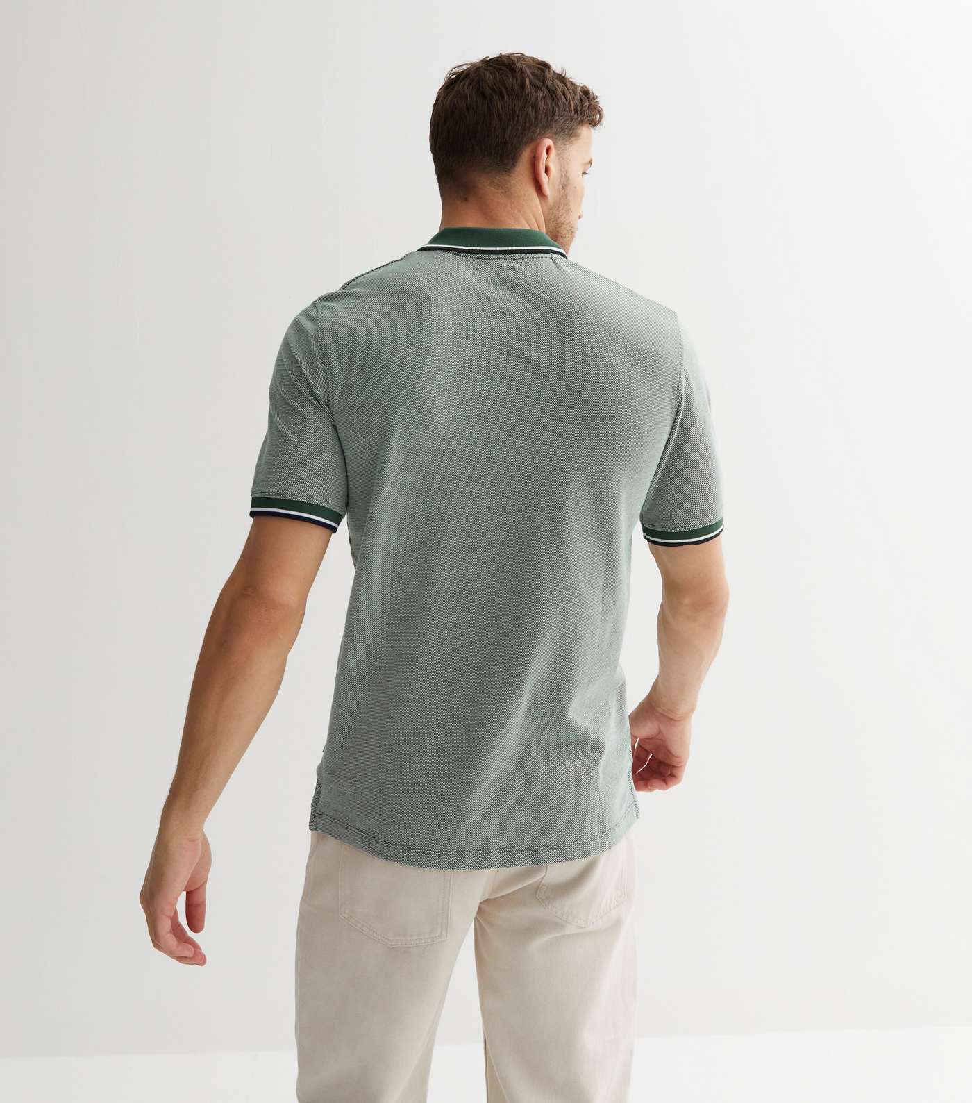 Jack & Jones Dark Green Short Sleeve Polo Shirt Image 4