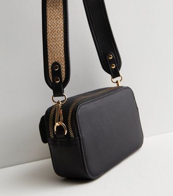 Black cross body bag thick online strap