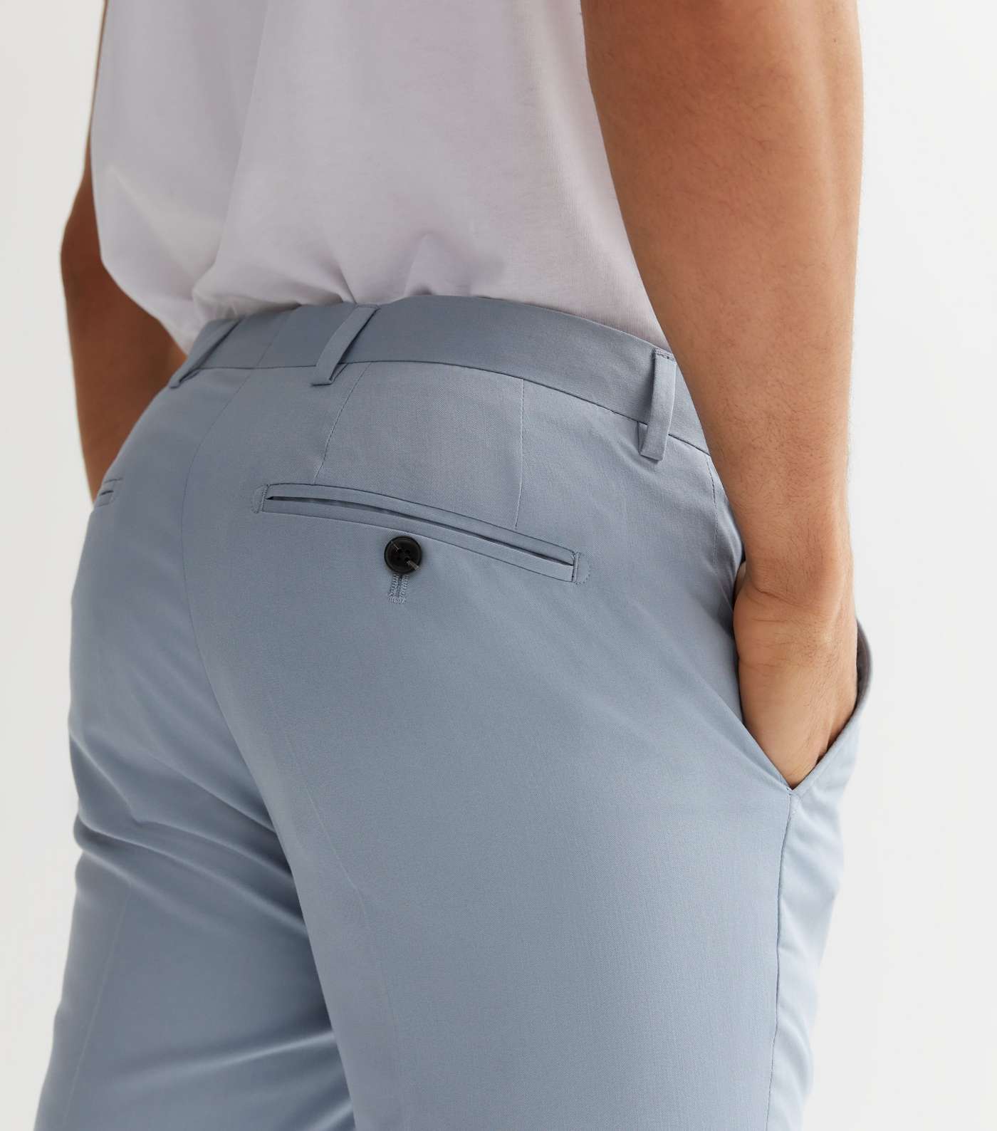 Jack & Jones Pale Blue Slim Fit Trousers Image 3