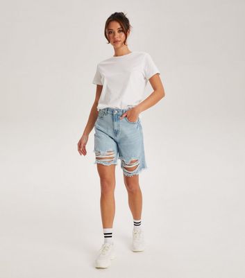 501 ripped cheap slouch shorts