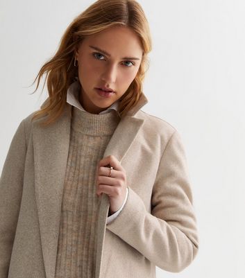 Stone Unlined Formal Coat | New Look