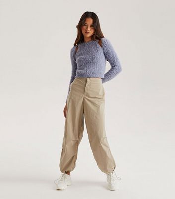 Urban Bliss Pale Blue Fluffy Knit Crop Jumper | New Look