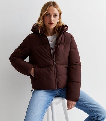 Ladies burgundy puffer outlet jacket