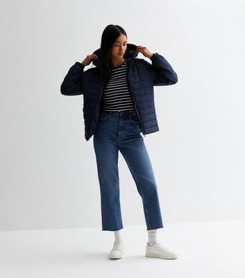 New look navy puffer jacket best sale