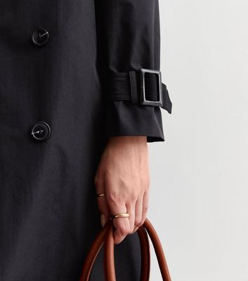 Black Formal Belted Trench Coat