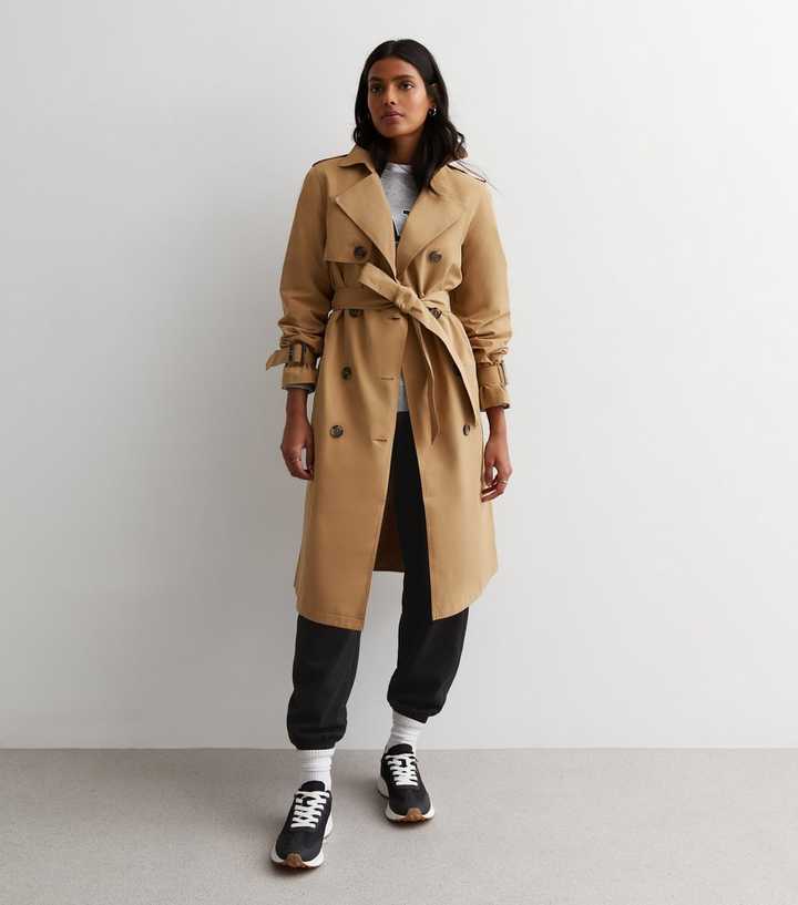 Camel Formal Belted Trench Coat | New Look