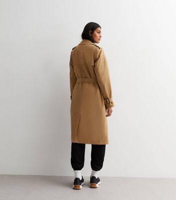 Camel Formal Belted Trench Coat | New Look