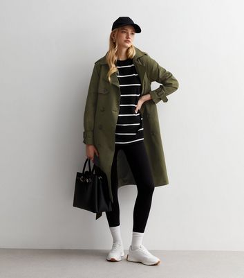 Khaki Formal Belted Trench Coat New Look