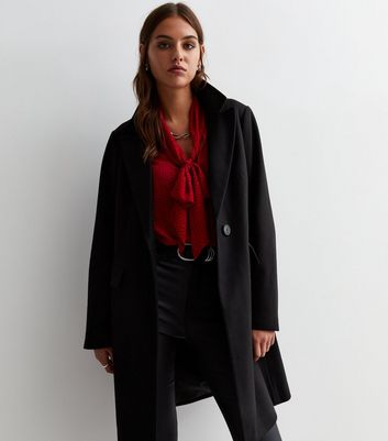 New look cheap black coat