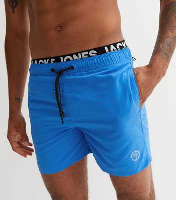 Jack & Jones Bright Blue Logo Swim Shorts
