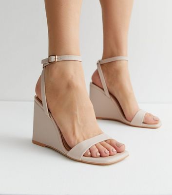 Nude wedge deals shoes