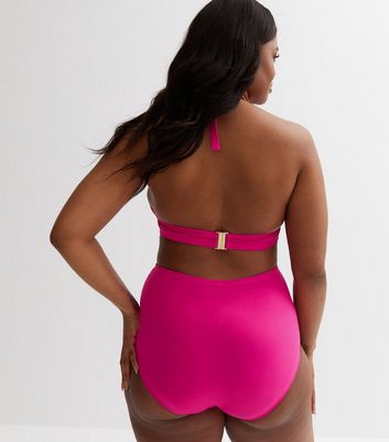 Hot pink plus hot sale size bathing suits