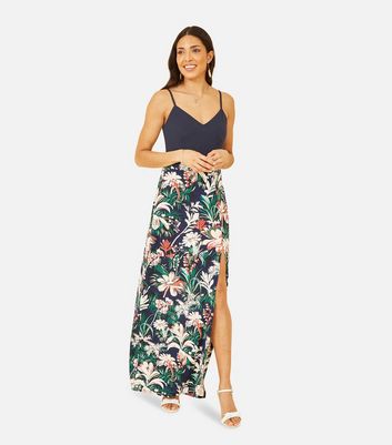 Mela London Navy Blossom Maxi Dress New Look