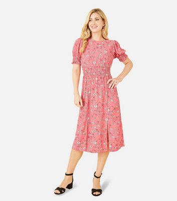 Midi dress with sales short sleeves uk