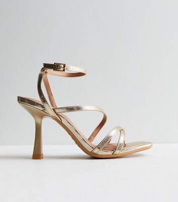 New look gold on sale heel