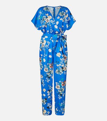 Floral batwing sales jumpsuit