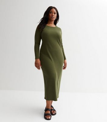 Khaki green 2024 dress new look