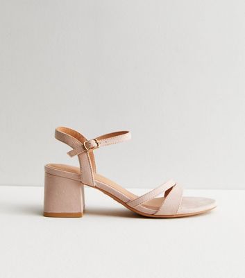 Nude pink 2024 heeled sandals