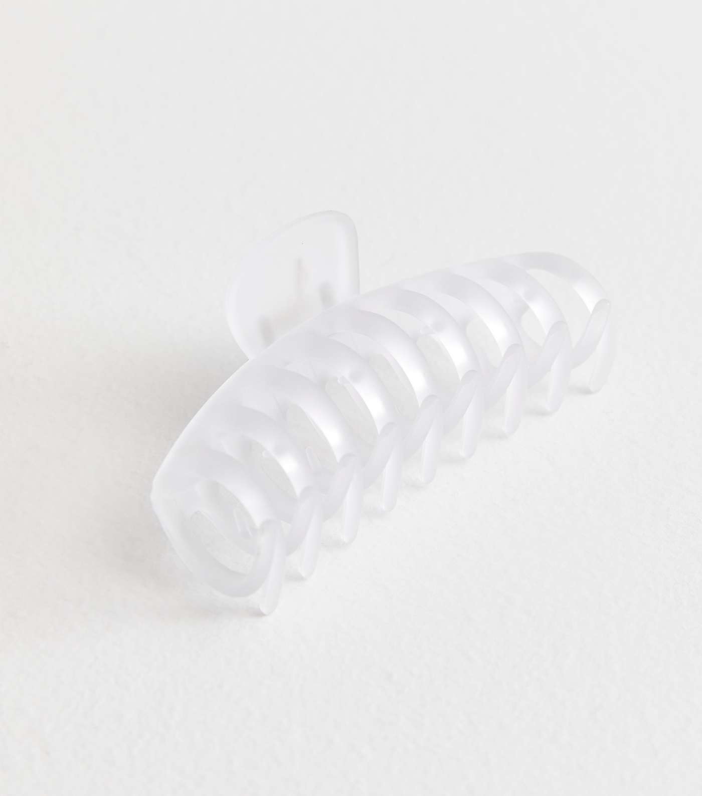 White Matte Frosted Claw Clip Image 2