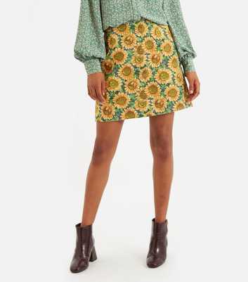 Louche Multicoloured Sunflower Jacquard Mini Skirt