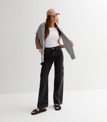Black Cargo Jeans